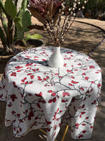 Eglantier Heavy Coated Cotton Round Tablecloth (59")