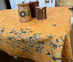 Oliveraie Yellow Coated Cotton Tablecloth