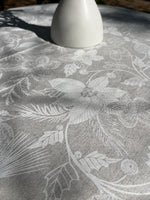 Perce Neige Heavy Coated Cotton Round Tablecloth (59")