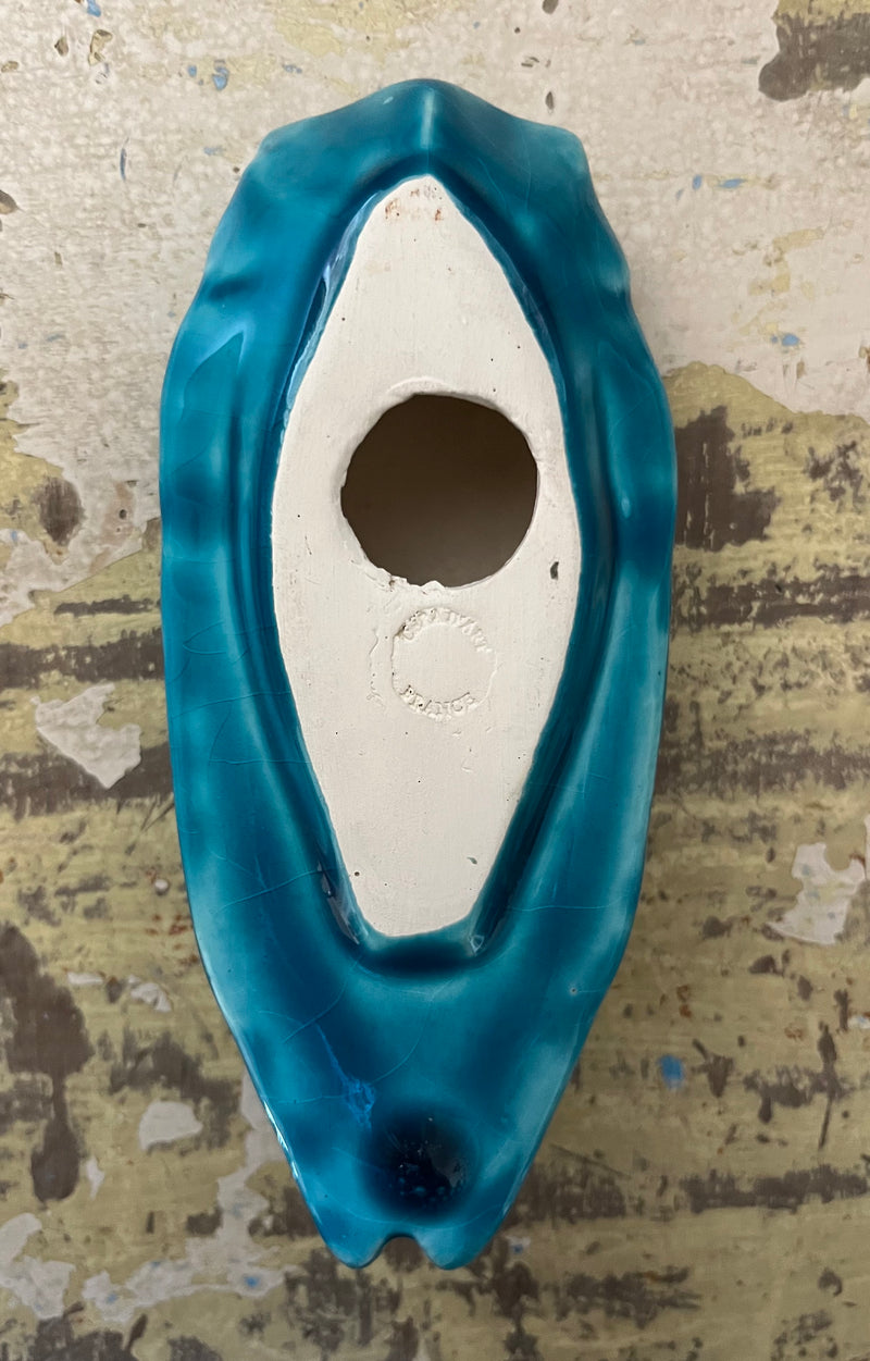 French Artisan-Made "DESIGN" Ceramic Cicada (turquoise)