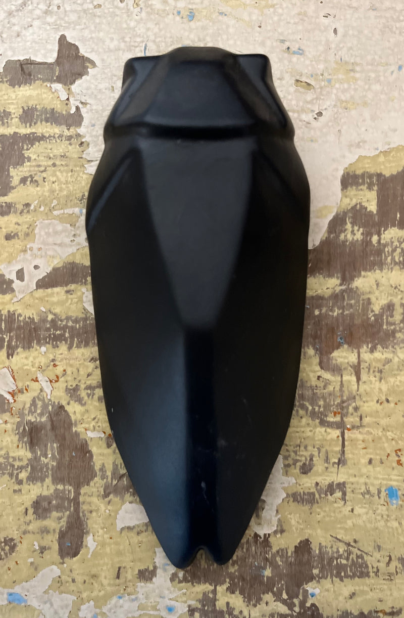 French Artisan-Made "DESIGN" Ceramic Cicada (black - matte)