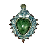 French Artisan-Made Ceramic Ex Voto Green