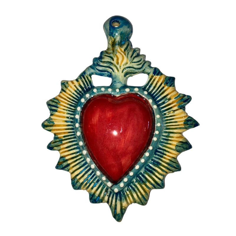 French Artisan-Made Ceramic Ex Voto Red