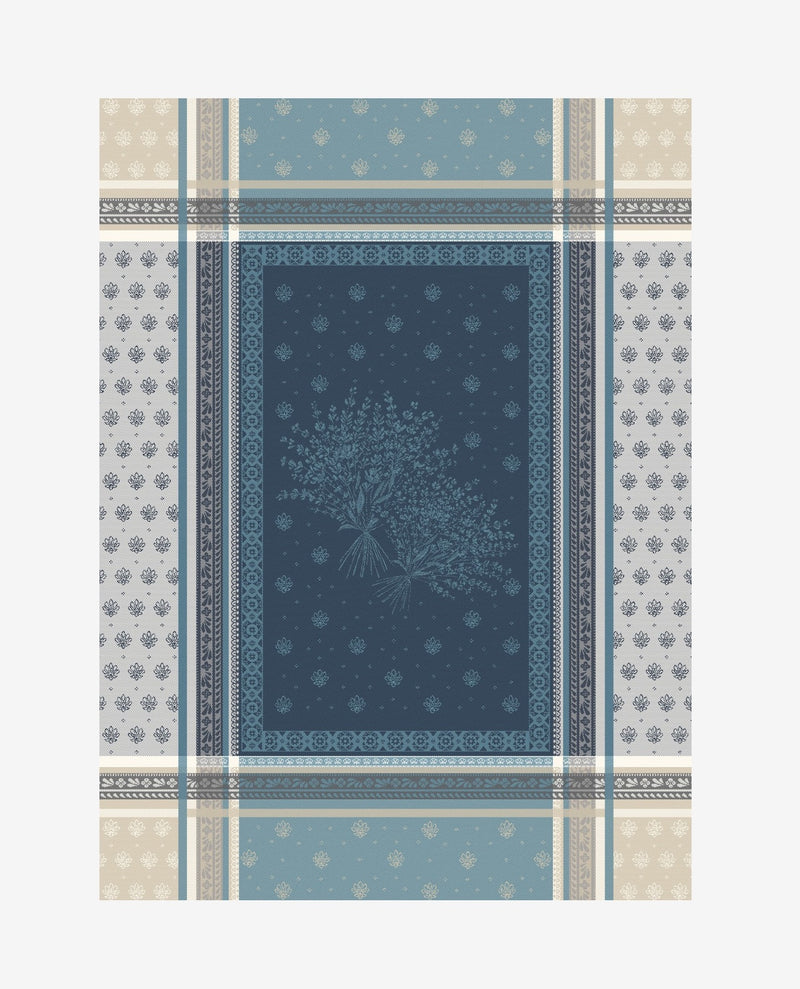 Lourmarin blue Cotton Jacquard Dishtowel