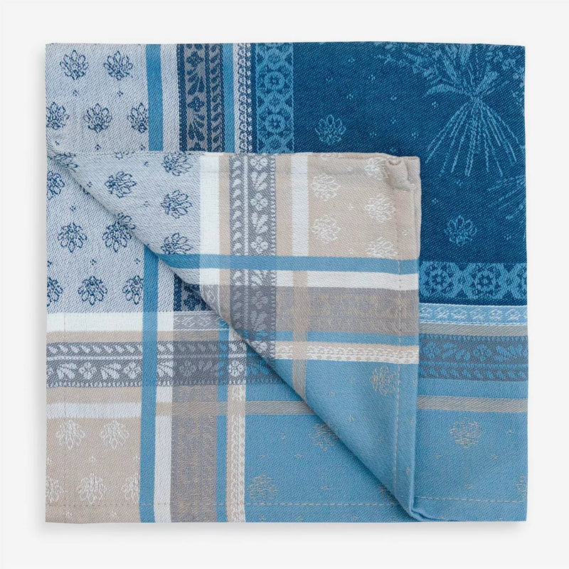 Lourmarin blue Cotton Jacquard Napkin