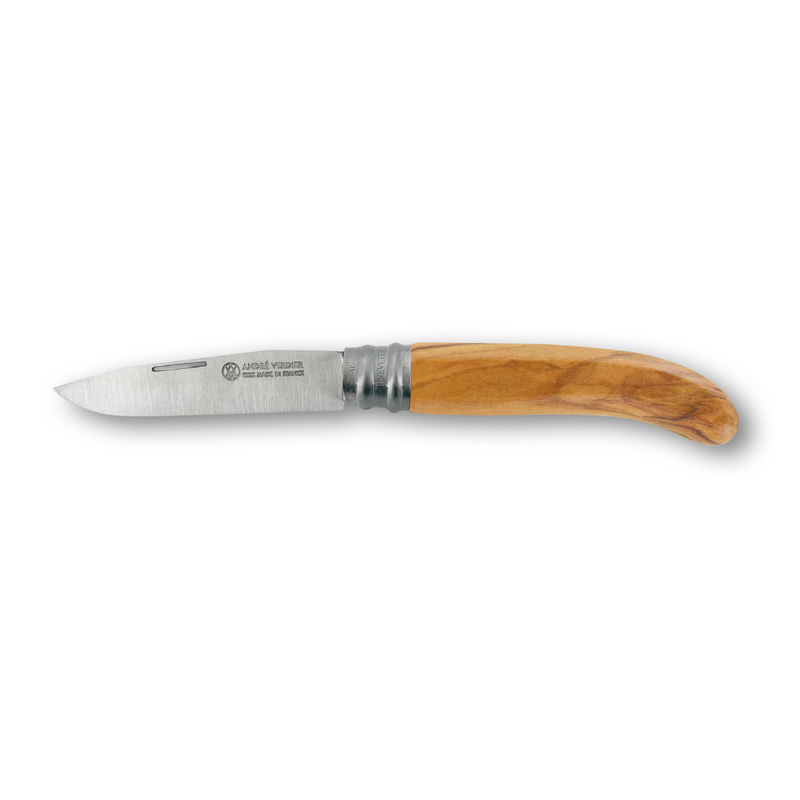 Folding knife L'ALPAGE Varmished olive wood handle (In cardboard box)