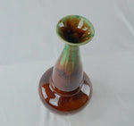 Antique Vallauris Green and Brown Glazed Vase