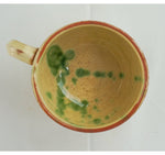 Antique Green Mottled Glaze Soup Cup