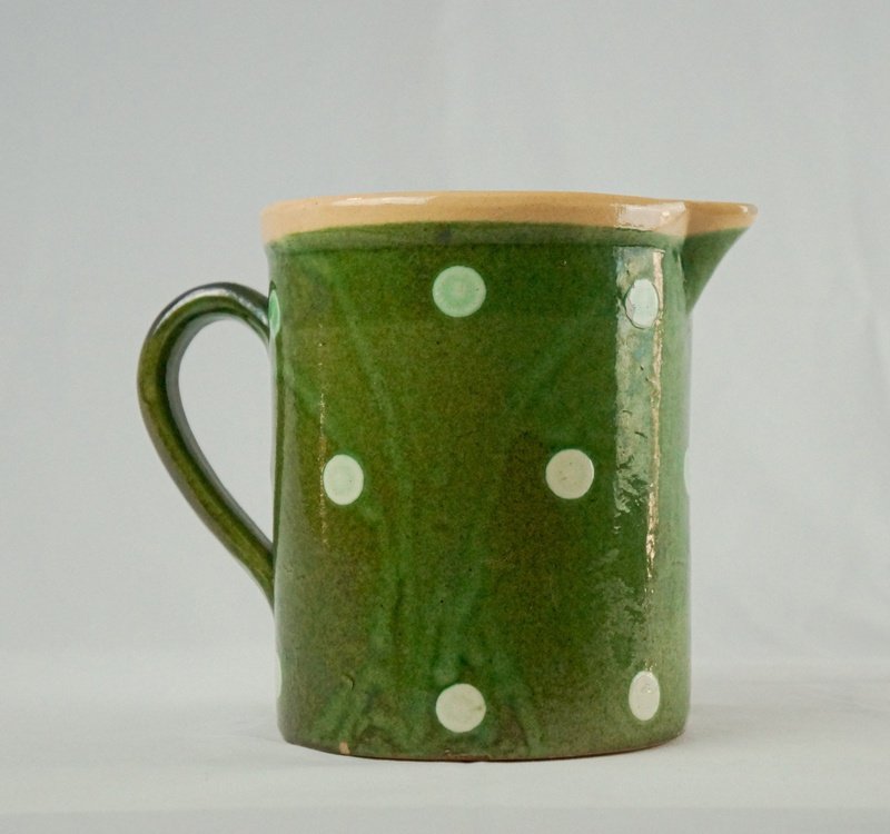 Antique Green with Polka Dots Savoy Pitcher