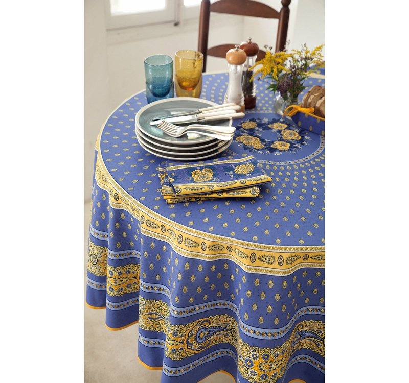 Bastide Lavande Coated Cotton Round Tablecloth