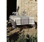 Caprice Grey Teflon-Coated Jacquard Tablecloth