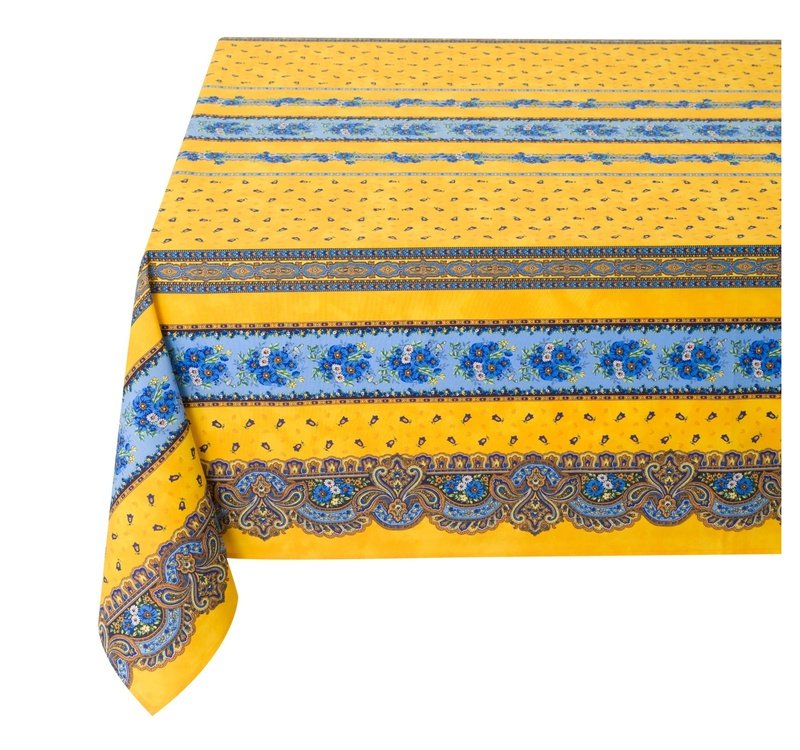 Tradition Yellow Coated Cotton Tablecloth