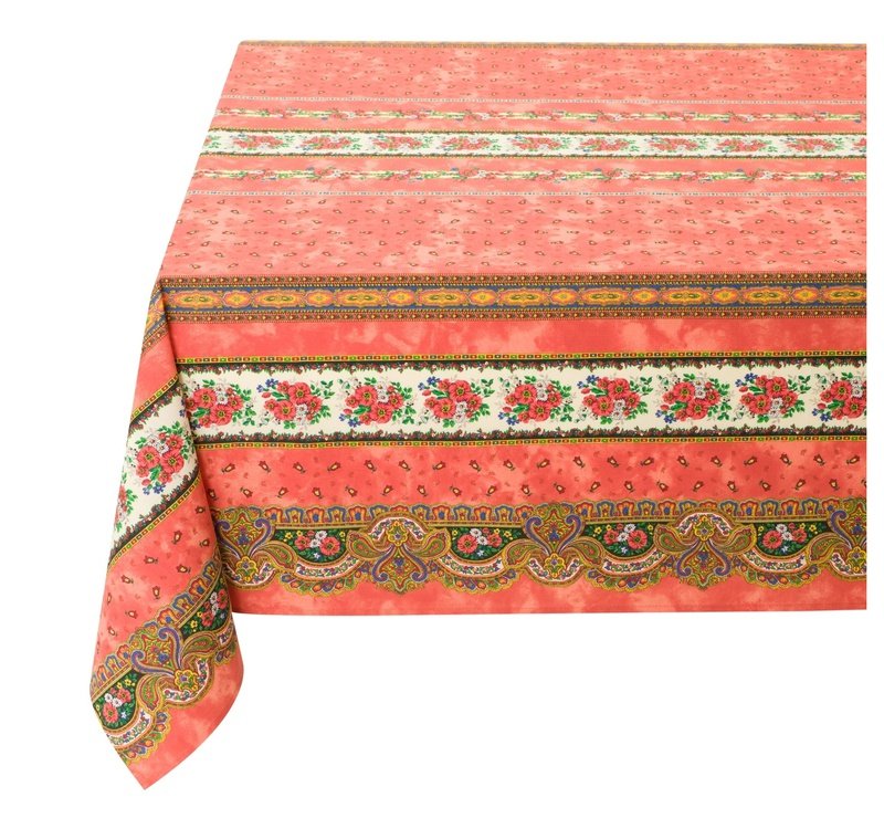 Tradition Orange Coated Cotton Tablecloth