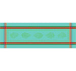 Cassis Turquoise Teflon Coated Cotton Jacquard Table Runner