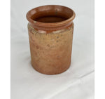 Antique 19th Century Half Glazed Brown Olives/Jam Pot (6" x 4.5")