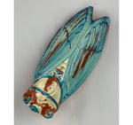 French Artisan-Made Ceramic Cicada (turquoise patina)
