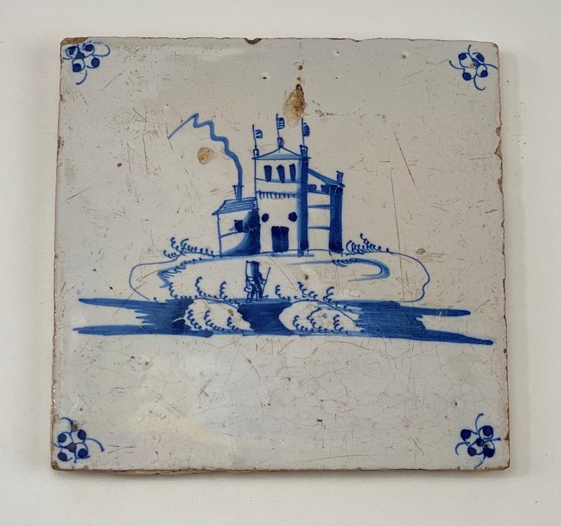 Antique Delft Ceramic Tile (2)