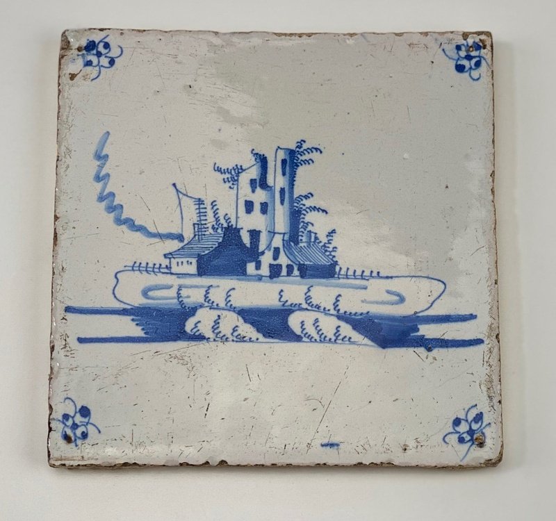 Antique Delft Ceramic Tile (3)