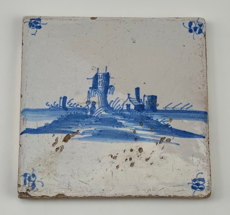 Antique Delft Ceramic Tile (8)