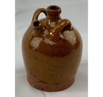 Antique 19th Century Small Brown Walnut Oil Jug