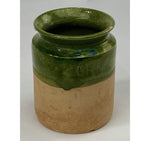 Antique 19th Century Half Glazed Green Olives/Jam Pot (6" x 4.5")
