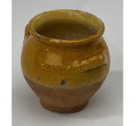 Antique Mini Half Glazed Yellow Confit Pot