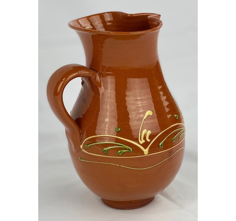 Antique Savoy Yellow Sprout Wine Pitcher