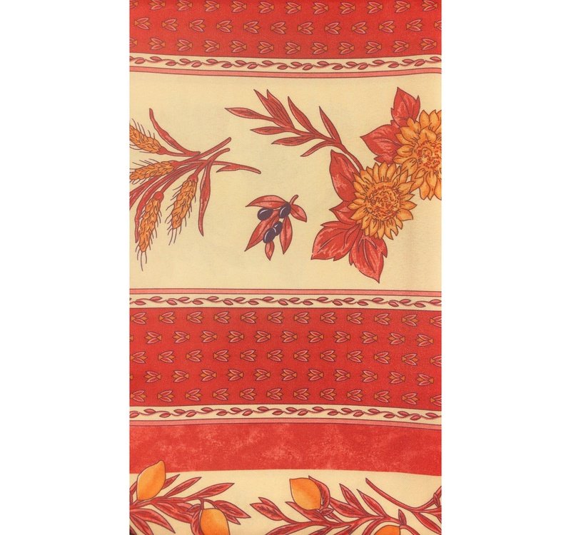 Bee Terra Cotta Rectangle Polyester Tablecloth