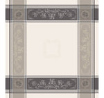 Romantique Taupe Teflon-Coated Jacquard Tablecloth