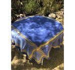 Senanque Blue Teflon-Coated Jacquard Tablecloth